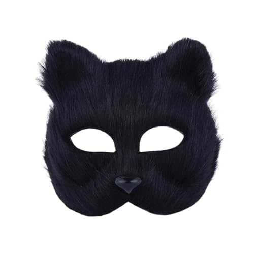 Asudaro Gesichtsmaske weiße Katze Tier Fuchs Wolf Maske Maskerade-Maske Cosplay-Kostüm Halloween Party Cosplay von Asudaro