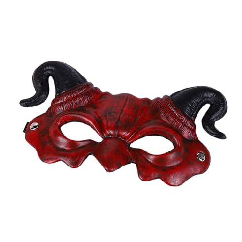 Asudaro Gesichtsschutzmaske für Halloween-Maskenball, Teufel/3D-Wölfe/Flügel/Fuchs, PU-Tier-Gesichtsschutzmaske für Rollenspiele, Cosplay von Asudaro