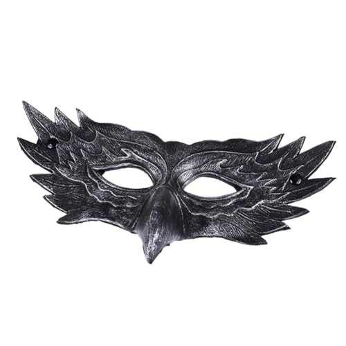 Asudaro Gesichtsschutzmaske für Halloween-Maskenball, Teufel/3D-Wölfe/Flügel/Fuchs, PU-Tier-Gesichtsschutzmaske für Rollenspiele, Cosplay von Asudaro