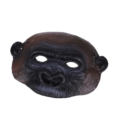 Asudaro Halloween Tiergesichtsbedeckung PU Gorillas/Drache/3D Dinosaurier/Fledermaus/Wölfe/Elch/Kuh/Hexe Maskenballmaske für Cosplay von Asudaro