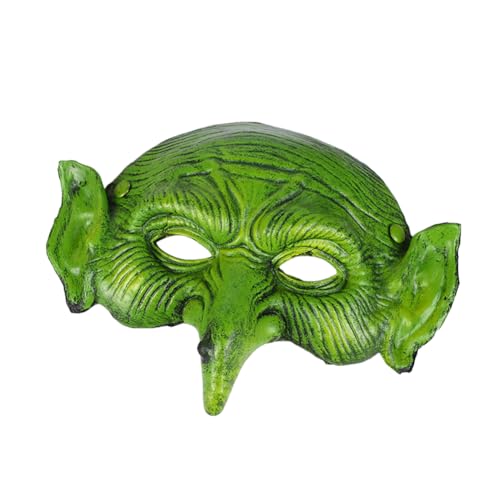 Asudaro Halloween Tiergesichtsbedeckung PU Gorillas/Drache/3D Dinosaurier/Fledermaus/Wölfe/Elch/Kuh/Hexe Maskenballmaske für Cosplay von Asudaro