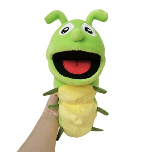 Asudaro Handpuppe für Kinder, 40cm Handpuppe Raupe Kuscheltier Marienkäfer Ameise Libelle Biene Schmetterling Plüsch-Handpuppen Realistischer Weich Tierkopf für Kinder Mädchen Jungen von Asudaro