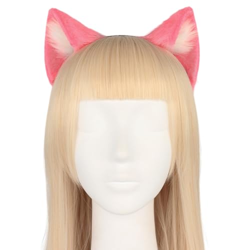 Asudaro Katzenohren Haarreif,Anime Katze Cosplay,Katze Ohr Stirnband Haarband mit Katzen Haarreif Katzeohren Anime Katze Cosplay für Kinder Erwachsene Halloween Cosplay Rosa von Asudaro