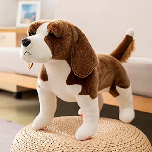 Asudaro Kuscheltier Hund Plüschtier Plüschhund Stehend 30-35cm Stofftier Kuschelhund Plüschtier Hund Wie Echt Gefüllte Jack Russell Terrier Welpe Chihuahua Bulldogge Plüsch Spielzeug für Kinder Beagle von Asudaro