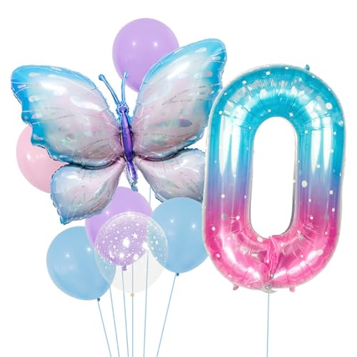 Asudaro Luftballons 40-Zoll Aluminiumfolie Verlauf Luftballons Unregelmäßige Cartoon für Geburtstagsspaß Typ 0 von Asudaro