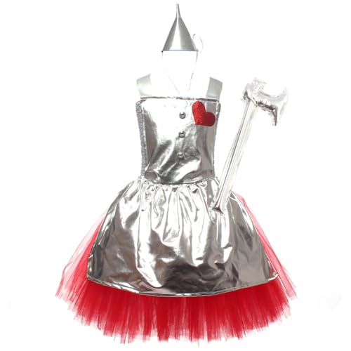 Asudaro Mädchen Costume Tüll Kleid,Blechmann Prinzessin Kostüm Kleid,Mädchen Cosplay Karneval Verkleidung Party Prinzessin Kleid,Kleid Halloween Karnival Cosplay Partykleid für Mädchen(L) von Asudaro