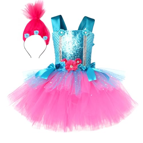 Asudaro Mädchen Prinzessin Kostüm, Kleid mit Tüllrock, Mädchen Ärmellos Kleid,Kleid Party Cosplay Festlich Karneval,Kinder Verkleidung,für Weihnachten Verkleidung Karneval Geburtstag Party(M) von Asudaro