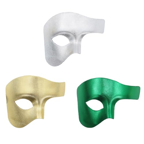 Asudaro Maskenball-Maske 1/3/7 Stück unregelmäßiger Ritter, halbes Gesicht, Gesichtsbedeckung für Männer, halbe Augenbedeckung, Make-up-Bälle,Gesichtsbedeckung für Maskerade Cocktailparty-Requisiten von Asudaro