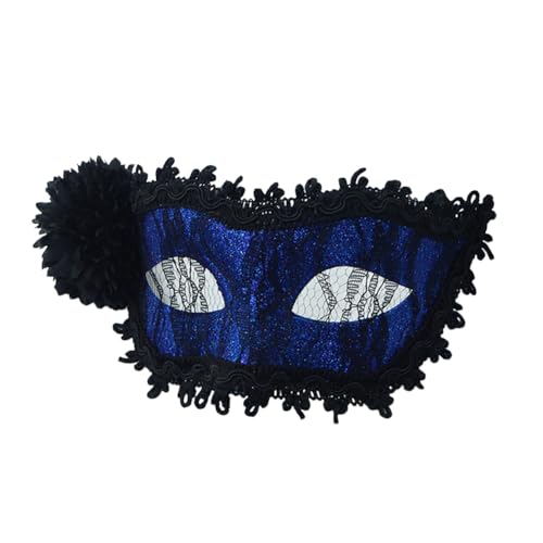 Asudaro Maskenball-Maske 1/4 Stück Gesichtsbedeckung aus Spitzennetz mit Glitzer, Halbmaske aus Kunststoff, Gesichtsbedeckung aus Spitzengaze für Auftritte, Maskerade, Cocktailparty von Asudaro