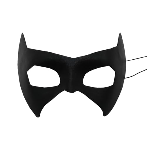 Asudaro Maskerade-Gesichtsmaske, 1/4/8 Stück, Halloween, randlos, schwarz, halbes Gesicht, Kunststoff, Fledermausaugen, Abdeckung, Heldenrollen-Gesichtsmaske für Cosplay Auftritt Maskerade Party von Asudaro