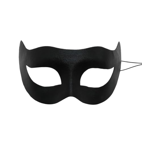 Asudaro Maskerade-Gesichtsmaske, 1/4/8 Stück, Halloween, randlos, schwarz, halbes Gesicht, Kunststoff, Fledermausaugen, Abdeckung, Heldenrollen-Gesichtsmaske für Cosplay Auftritt Maskerade Party von Asudaro