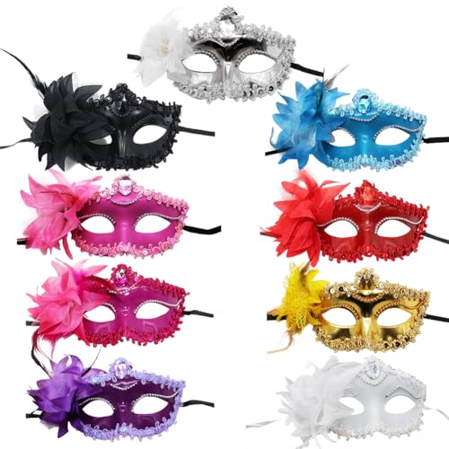 Asudaro Maskerade-Gesichtsmaske, 3/9 Stück, Halloween, randlos, schwarz, Halbmaske aus Kunststoff, Heldenrolle, Gesichtsschutzmaske für Männer Bälle Rollenspiele Cosplay Auftritt Maskerade Party von Asudaro