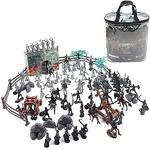 Asudaro Mittelalterlicher Soldat Modell Spielzeug, 71/120/136/250Pcs Ritter Spielzeug Spiel Modell Militär Mittelalterliche Soldat Figuren - Antike römische Soldaten Spielzeug - Modell für Kinder von Asudaro