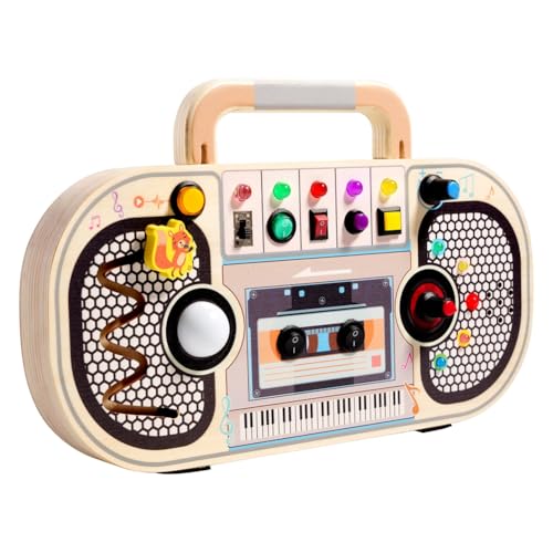 Asudaro Montessori Busy Board Holz Radio Spielzeug Voice Recorder Busy Board,Kassettenrekordern, drahtlosen Telegraphen,Activity Board Motorikspielzeug,Holzspielzeug Sensorik Spielzeug Lernspielzeug Asudaro Montessori Busy Board Holz Radio Spielzeug Voice Recorder Busy Board,Kassettenrekordern, drahtlosen Telegraphen,Activity Board Motorikspielzeug,Holzspielzeug Sensorik Spielzeug Lernspielzeug von Asudaro