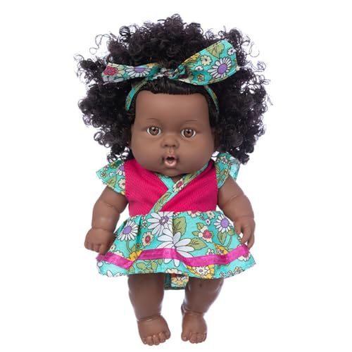 Asudaro Newborn Mädchen Puppe 8Zoll Schwarzes Baby Puppe Lebensechte afroamerikanische Reborn-Baby-Puppe Waschbar Weichen Körper Babypuppen Neugeborenes Junge mädchen Spielzeug Typ 3 von Asudaro