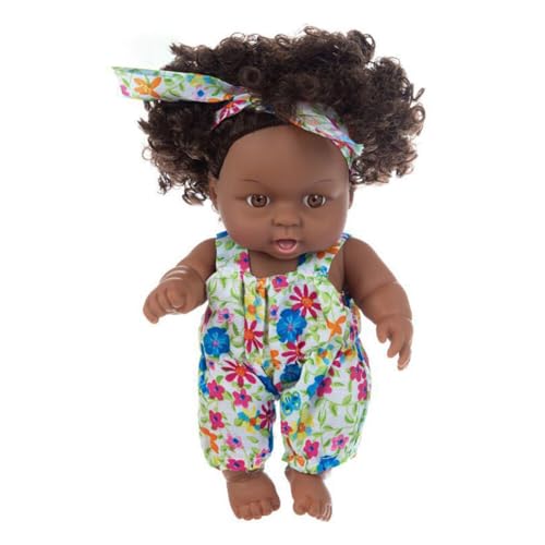 Asudaro Newborn Mädchen Puppe 8Zoll Schwarzes Baby Puppe Lebensechte afroamerikanische Reborn-Baby-Puppe Waschbar Weichen Körper Babypuppen Neugeborenes Junge mädchen Spielzeug Typ 5 von Asudaro