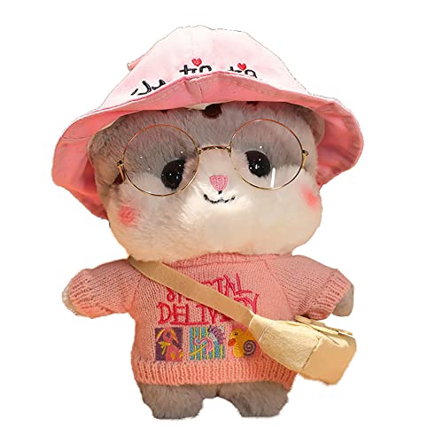 Asudaro Niedliche Katze Plüschtier Kuscheltier Katze Plush 30cm Weihnachtskatze Katze Stofftier Plüsch Puppe Kleidung Soft Toy Animals Cat Rucksack Katzenpuppe für Kinder Erwachsener Junge Mädchen #11 von Asudaro