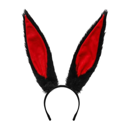 Asudaro Niedliches Plüsch-Hasenohren-Haarband Hase Cosplay Kostüm Zubehör Stirnband Party Haar Accessoire Kostüm Party Requisite Schöne Hasen Kopfbedeckung von Asudaro