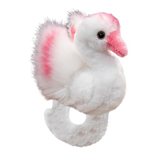 Asudaro Papagei Handpuppe, 20CM Flamingo Handpuppe Plüsch-Papagei-Puppe mit Ohrfeige-Armband süßer Papagei Stofftier weicher Papagei Plüschtier für Kinder im Vorschulalter Geschichtenerzählen von Asudaro