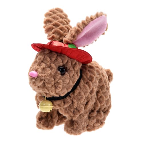 Asudaro Plüsch Elektrisches Kaninchen, 19cm x 8cm x 17cm Interaktive Plüschtiere Plüsch Elektrisches Kaninchen Osterhase Plüschtier Interaktives Kaninchen Spielzeug von Asudaro