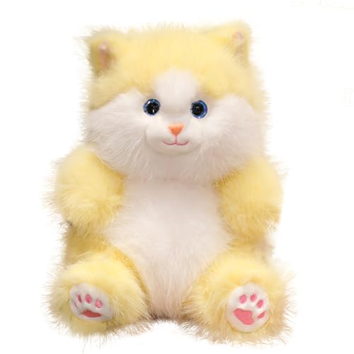 Asudaro Plüsch Katze, 32cm Plüsch Katzen Katze Stofftier Weich Kuscheltier Goldene Nerz-Fat-Cat-Puppe kreatives süßes Plüschtier Kawaii Katze Kuscheltier Gefüllte Tierkissen Spielzeug von Asudaro