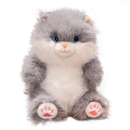 Asudaro Plüsch Katze, 32cm Plüsch Katzen Katze Stofftier Weich Kuscheltier Goldene Nerz-Fat-Cat-Puppe kreatives süßes Plüschtier Kawaii Katze Kuscheltier Gefüllte Tierkissen Spielzeug von Asudaro