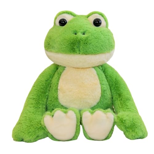 Asudaro Plüschtiere, Puppe Tier Plüsch Spielzeug Kuscheltier Plüschkissen Spielzeug Wurfkissen Gefüllt für Kinder Mädchen Jungen,Frosch 35cm von Asudaro