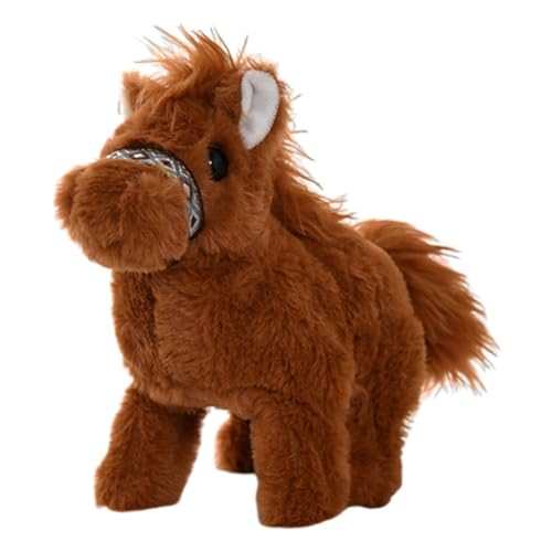 Asudaro Plush Interactive Realistic Stuffed Spielzeug Läuft und Bellt Horse Animal Electronic Toy with Walking Barking Talking- Gifts for Girls Boys for Kinder Birthday Geschenk für Kinder(Pferd) von Asudaro