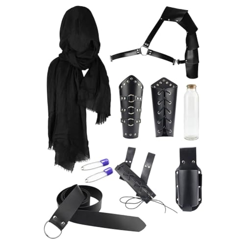 Asudaro Renaissance Fair Outfit Sheath Costume Zubehör Mittelalter Ritter Gürtel Erwachsene Wikinger für Party von Asudaro