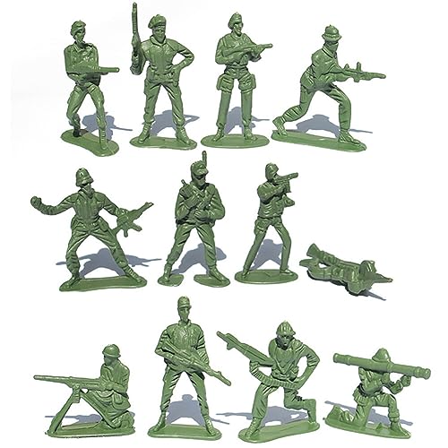 Asudaro Soldaten Spielset, 100St 5cm Mini Mittelalterlicher Soldat Armee Figuren Militärische Soldaten Spielzeuge Spielset Militärspielzeug Kampfspielzeug für Kinder Rollenspiele Geschenk Grün von Asudaro