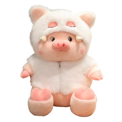 Asudaro Stofftier Kuscheltier Plüschspielzeug Teddybär im Pandakostüm Schwein Plüschtier Plüschpuppe Spielzeug Kuscheltier für Kinder Plüschhund von Asudaro