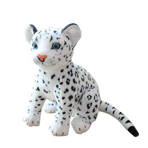 Asudaro Stofftier Panther Plüschtier Schneeleopard Stehende Plüsch Leopard Realistische Tiger Schwarzer Panther Baby Stofftier Leopard Kuscheltier Weiche Plüsch Spielzeug für Kinder Erwachsene 33CM von Asudaro