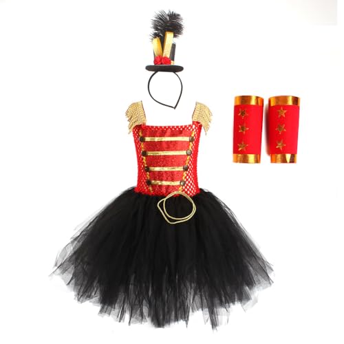 Asudaro Tanzkleidung Nussknacker für Mädchen,Weihnachts Outfits,Zirkus Kostüme Pailletten Nussknacker Tanzkleid,Cosplay Fasching Karneval Kostüm Partykleid Festkleid mit dreiteiliges Set(XXL) von Asudaro