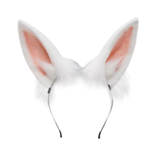 Asudaro Wolf Fuchs Hund Ohren Haarband Stirnband Katzenohren Haarreif Plüsch Verkleidung Cosplay Kostüm Haarschmuck Party Kostüm Haarschmuck Kaninchen von Asudaro