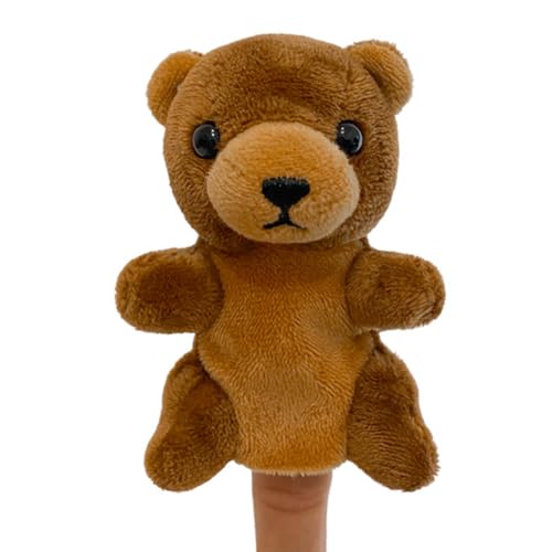 Fingerpuppe Braunbär, Asudaro 9 cm Tier Handpuppen für Kinder Mini Plüsch Tier Fingerpuppen 36 Stil Cartoon kleine Handpuppe Spielzeug für Kinder von Asudaro