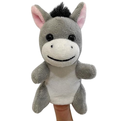 Fingerpuppe Esel, Asudaro 9 cm Tier Handpuppen für Kinder Mini Plüsch Tier Fingerpuppen 36 Stil Cartoon kleine Handpuppe Spielzeug für Kinder von Asudaro