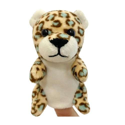 Fingerpuppe Leopard, Asudaro 9 cm Tier Handpuppen für Kinder Mini Plüsch Tier Fingerpuppen 36 Stil Cartoon kleine Handpuppe Spielzeug für Kinder von Asudaro