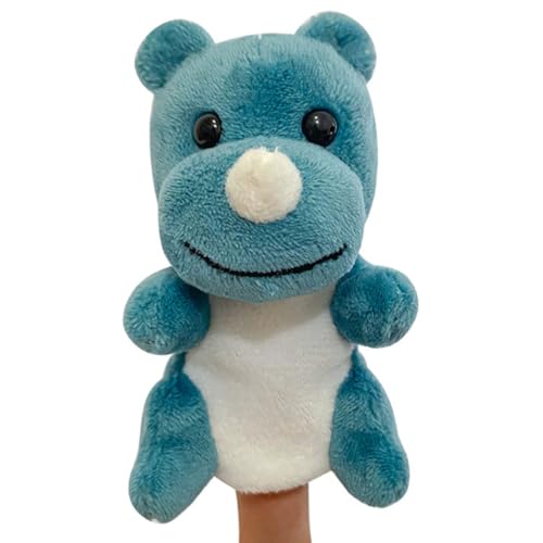 Fingerpuppe Nashorn, Asudaro 9 cm Tier Handpuppen für Kinder Mini Plüsch Tier Fingerpuppen 36 Stil Cartoon kleine Handpuppe Spielzeug für Kinder von Asudaro