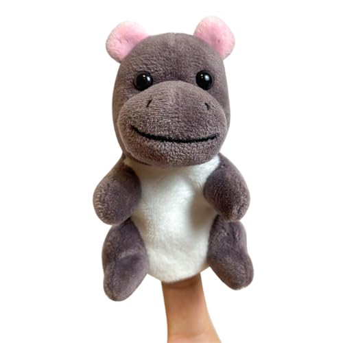 Fingerpuppe Nilpferd, Asudaro 9 cm Tier Handpuppen für Kinder Mini Plüsch Tier Fingerpuppen 36 Stil Cartoon kleine Handpuppe Spielzeug für Kinder von Asudaro