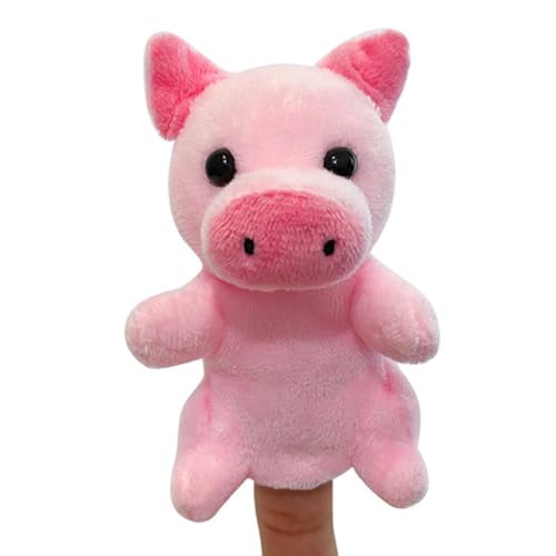 Fingerpuppe Schwein, Asudaro 9 cm Tier Handpuppen für Kinder Mini Plüsch Tier Fingerpuppen 36 Stil Cartoon kleine Handpuppe Spielzeug für Kinder von Asudaro