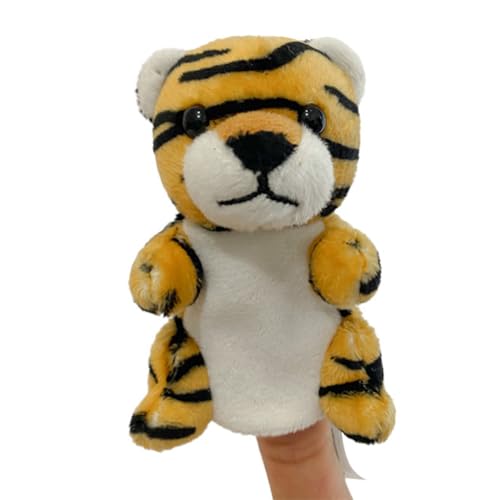 Fingerpuppe Tiger, Asudaro 9 cm Tier Handpuppen für Kinder Mini Plüsch Tier Fingerpuppen 36 Stil Cartoon kleine Handpuppe Spielzeug für Kinder von Asudaro