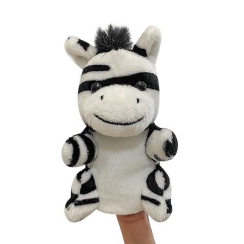 Fingerpuppe Zebra, Asudaro 9 cm Tier Handpuppen für Kinder Mini Plüsch Tier Fingerpuppen 36 Stil Cartoon kleine Handpuppe Spielzeug für Kinder von Asudaro