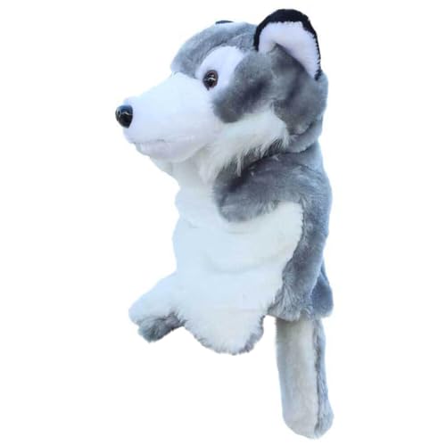 Grauer Wolf Handpuppe, Asudaro Plüschtier Handpuppen Spielzeug für Kinder Geschichtenerzählen Geschenke - für Kinder Geburtstagsspiele Schulen Grauer Wolf von Asudaro
