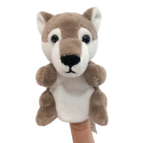 Handpuppe Wolf, Asudaro 9 cm Tier Handpuppen für Kinder Mini Plüsch Tier Fingerpuppen 36 Stil Cartoon kleine Handpuppe Spielzeug für Kinder von Asudaro