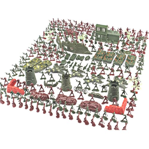 Mini Soldaten Figuren Spielzeug Set Armee Spielzeug Paket Soldier Spielset Armee Actionfiguren Militär Modell Militär Toy Plastik-Soldatenfiguren Spielzeug Militärspielset für Kinder 290Teilig von Asudaro