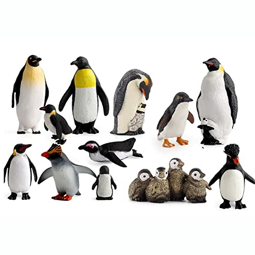 Realistische Pinguinfiguren Pinguin Figuren Arktis Spielzeug Polartiere Miniatur Meerestiere Figuren Kunststoff Polartiere Ozeantiermodell DIY Schneekugel Tortendeko Weihnachtsdorf Kindergarten von Asudaro