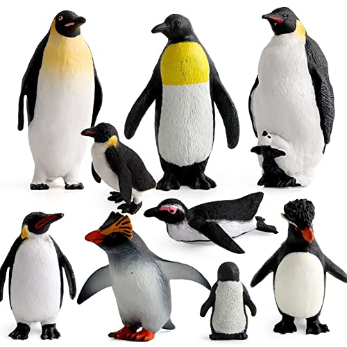 Realistische Pinguinfiguren Pinguin Figuren Arktis Spielzeug Polartiere Miniatur Meerestiere Figuren Kunststoff Polartiere Ozeantiermodell DIY Schneekugel Tortendeko Weihnachtsdorf Kindergarten von Asudaro