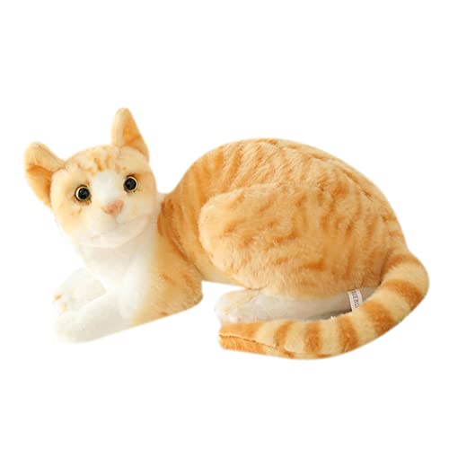 Simulation Schlafende Kätzchen Spielzeug, 30cm Kuscheltier Katze Lebensecht Kurzhaar Nette Katze Puppe Flauschigen Plüsch Kätzchen Stofftier Echt Siamesische Katze Plüschfiur Spielzeug Stofftierpuppe von Asudaro