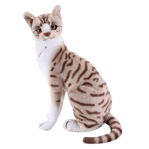 Simulation Schlafende Kätzchen Spielzeug, 35cm Kuscheltier Katze Lebensecht Kurzhaar Nette Katze Puppe Flauschigen Plüsch Kätzchen Stofftier Echt Siamesische Katze Plüschfiur Spielzeug Stofftierpuppe von Asudaro