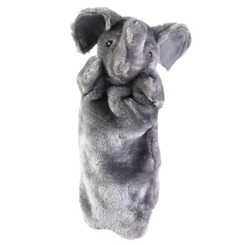 Tier Handpuppen für Kinder,Asudaro Plush Hand Puppets 38cm Kaninchen Wolf Elefant Känguru Hahn Kuh Panda Plüschtier Kuscheltier Handpuppen-Plüschspielzeug für Rollenspiele und Geschichtenerzählen von Asudaro